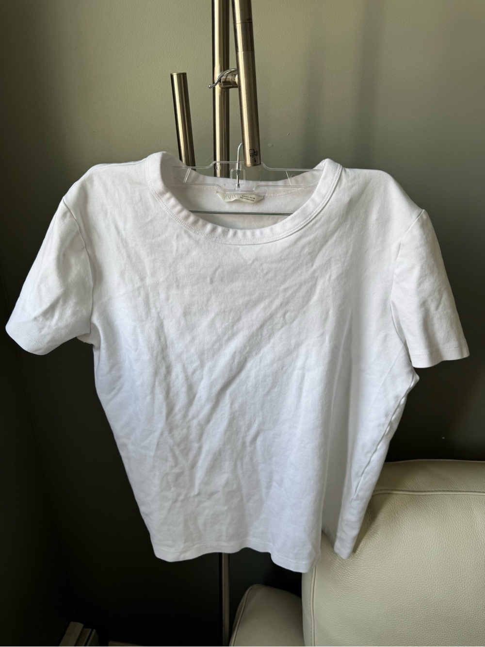 Zara Kids White Short Sleeve Crewneck Tee